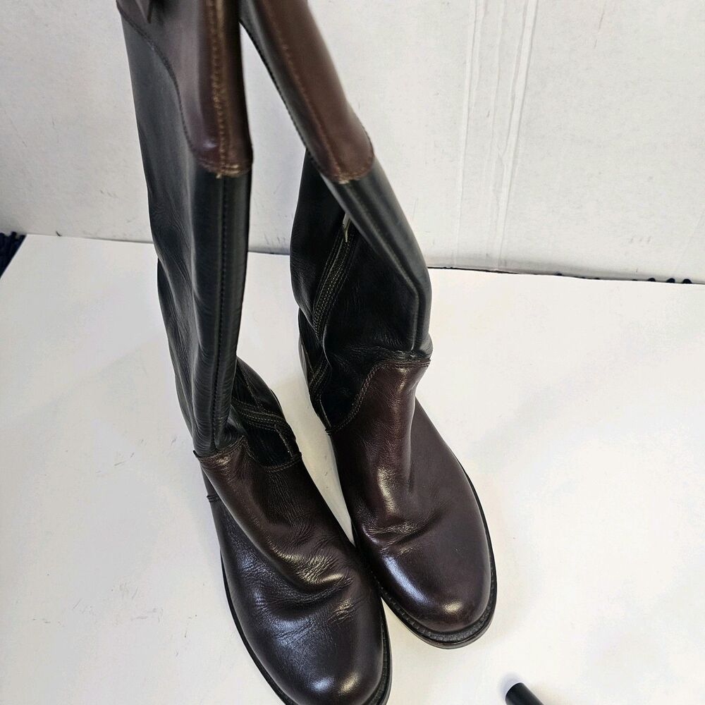 Vince Camuto Womens Boots High Riding Keaton Leather Sz 7 Preppy Equestrian S028